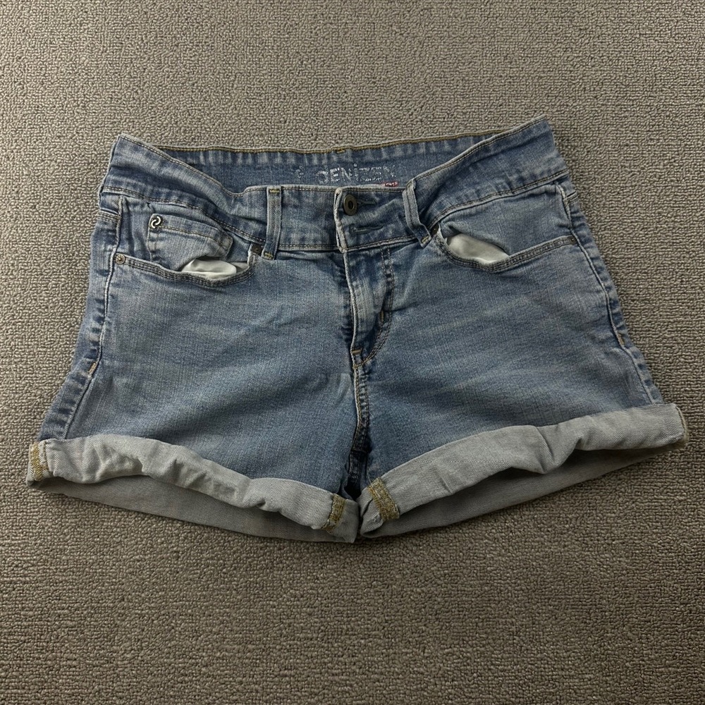 Denizen Shorts Women 6 Blue Regular Denim Cuffed Medium Wash Summer Streetwear